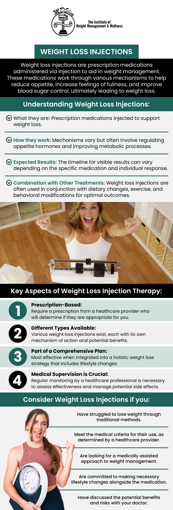 At The Institute for Weight Management in Hackensack, NJ, our team offers customized weight loss injections tailored to your specific needs and goals. We understand that every individual’s weight loss journey is unique, and we provide a personalized approach that combines the right treatments, nutrition, and lifestyle guidance. With our support, you can achieve and maintain the results you desire for long-term health and wellness. Contact us today or book an appointment online for personalized care that works for you. Conveniently located at 150 Overlook Ave, Hackensack, NJ 07601.