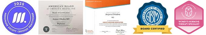 Certified Menopause Practitioner and American Board of Obesity Medicine Certified Menopause Practitioner and American Board of Obesity Medicine
