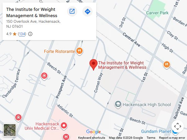 Directions From Your Location to The Institute for Weight Management & Wellness in Hackensack, NJ